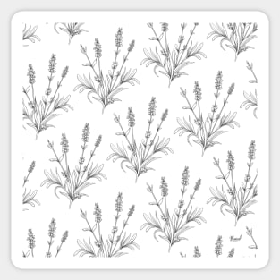 Lavender Line Art Pattern Sticker